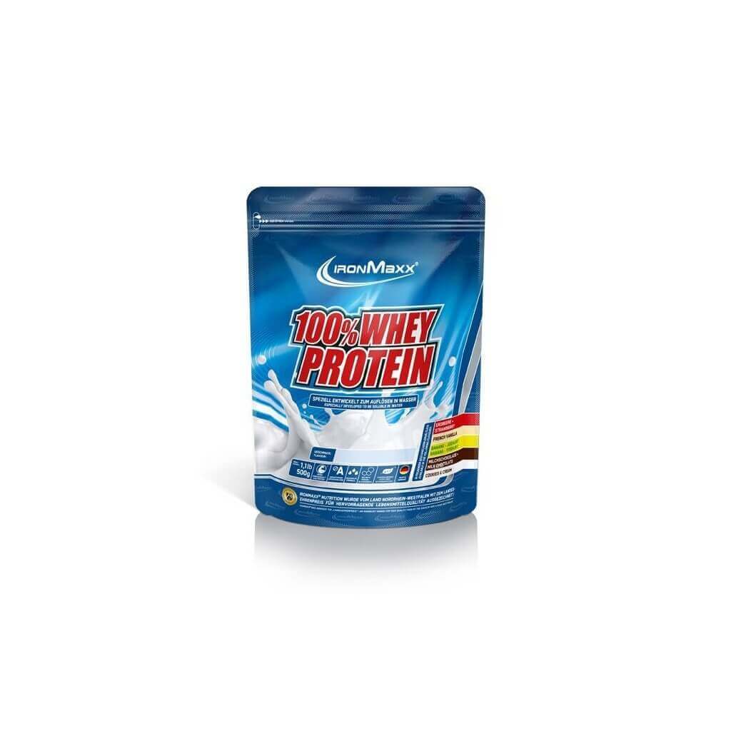 Proteine IronMaxx 100% Whey Protein, Pepene galben, 500g